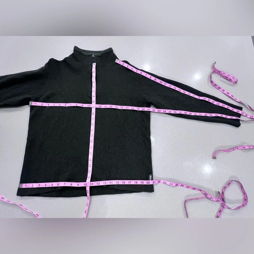 Woolrich Vintage Quarter Zip-Up Sweater Lamb & Merino Wool Blend Unisex